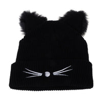 Cat Ear Knit Beanie Hat