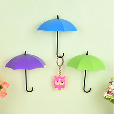 Colorful Umbrella Wall Hooks (Set of 3)